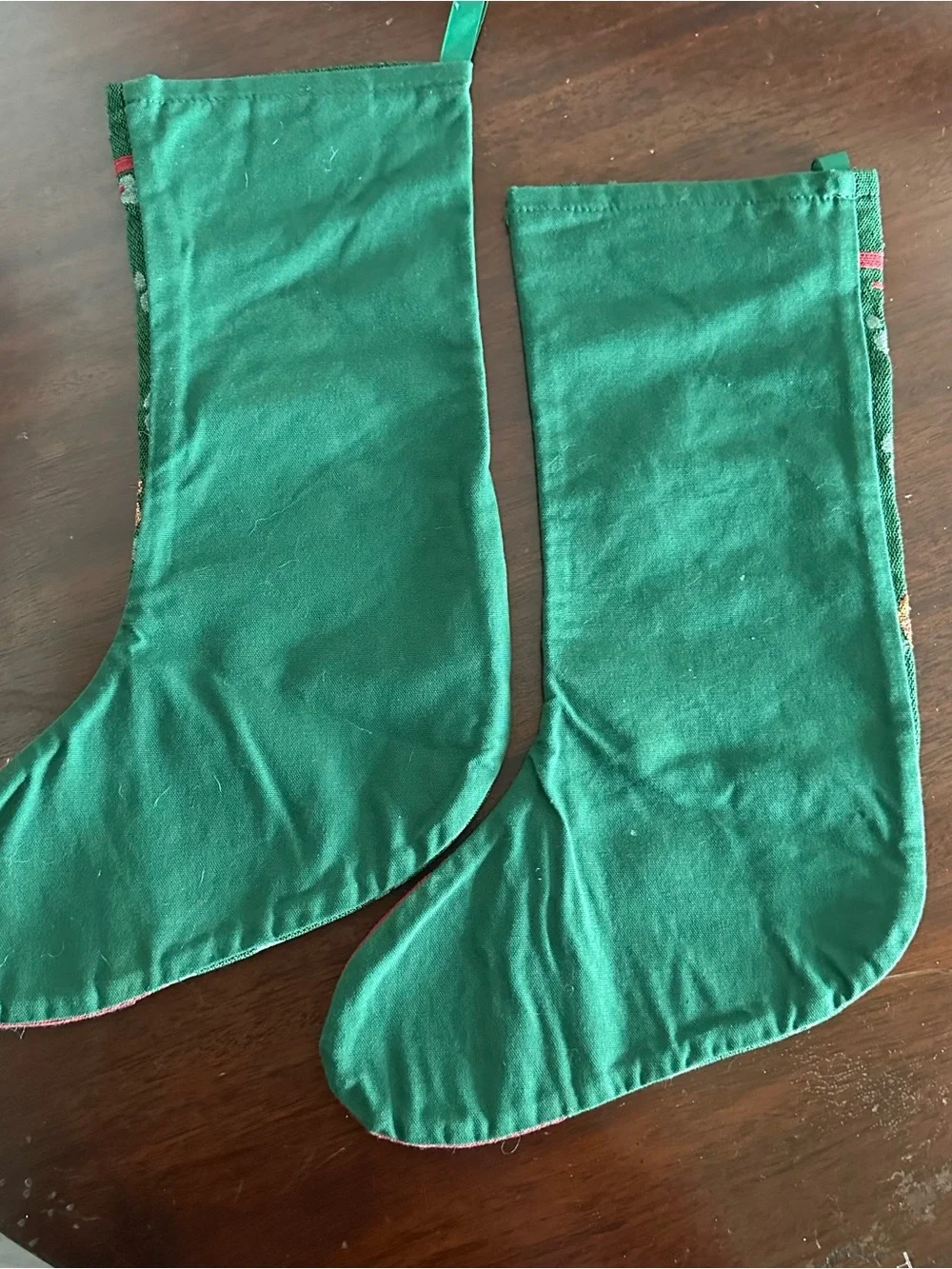 Pair Of Linda Picken Christmas Stocking Basset Hound Dog 18